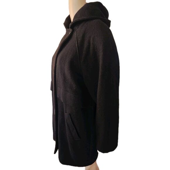 Jackets & Blazers - Braetan Women's Black Hooded Coat, Size Small